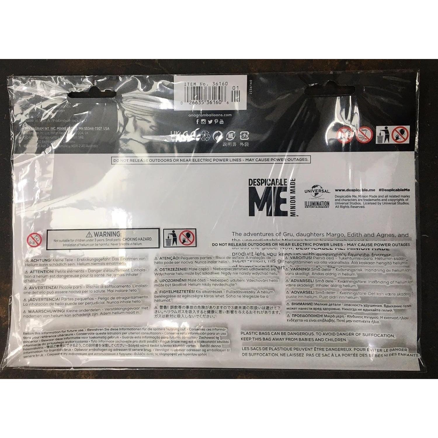 Globo Apilador de Minions Anagram 43 cm Azul Amarillo