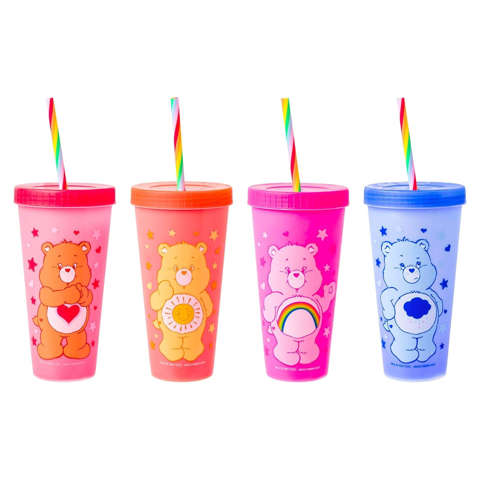 Tazas de plástico que cambian de color Care Bears 4 Pack 720 ml