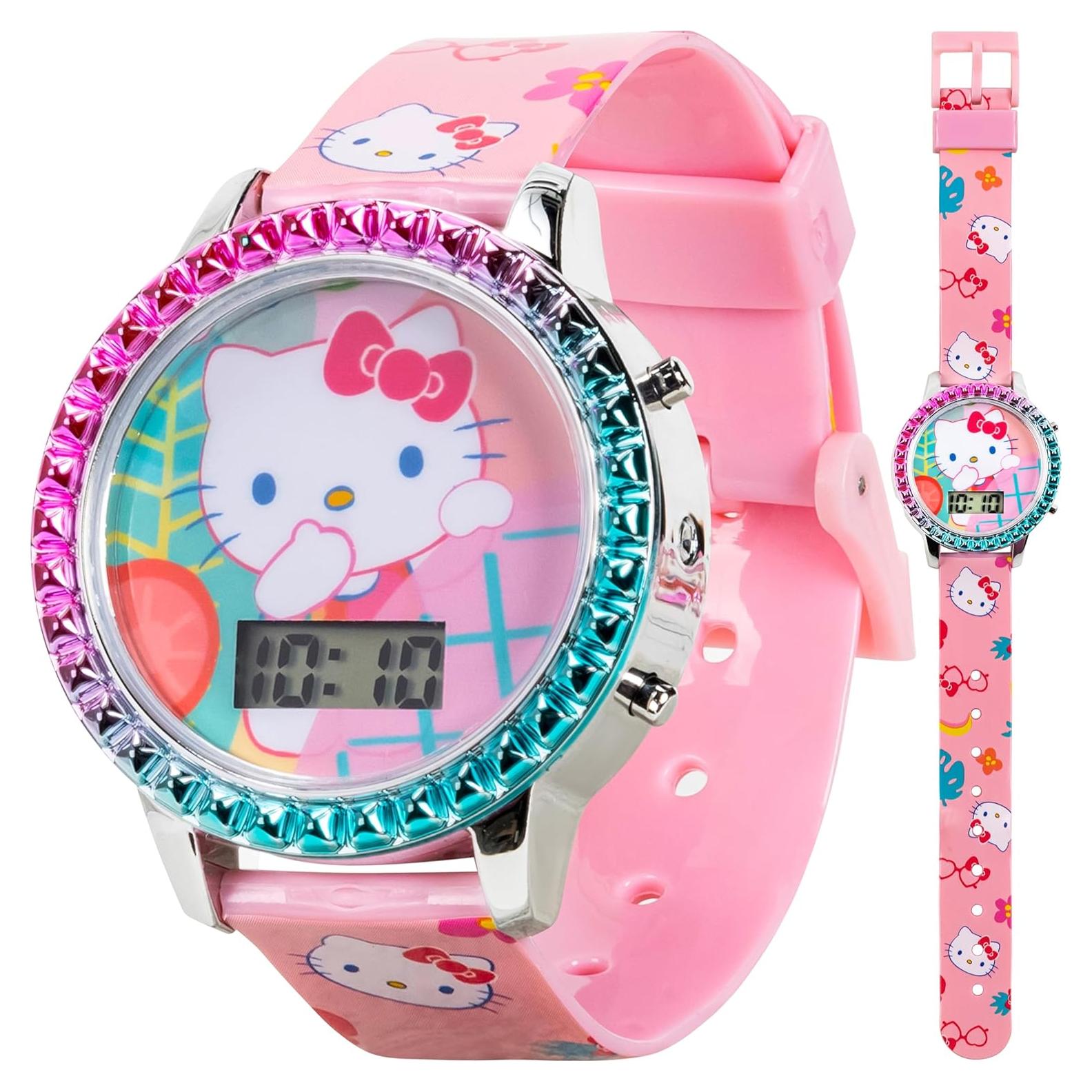 Reloj Digital Hello Kitty Accutime para Niñas Correa Rosa