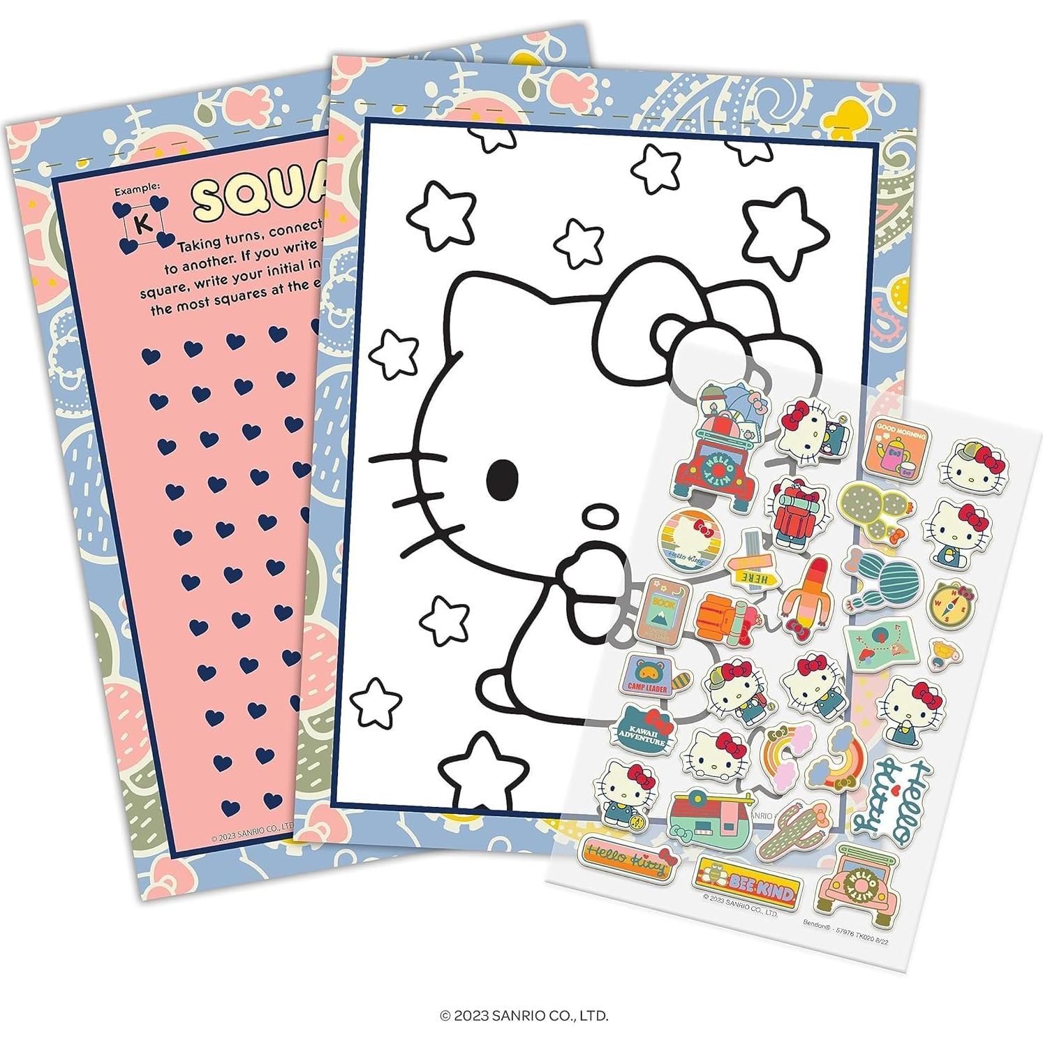 Conjunto de Libros para Colorear Hello Kitty - Actividades y Stickers