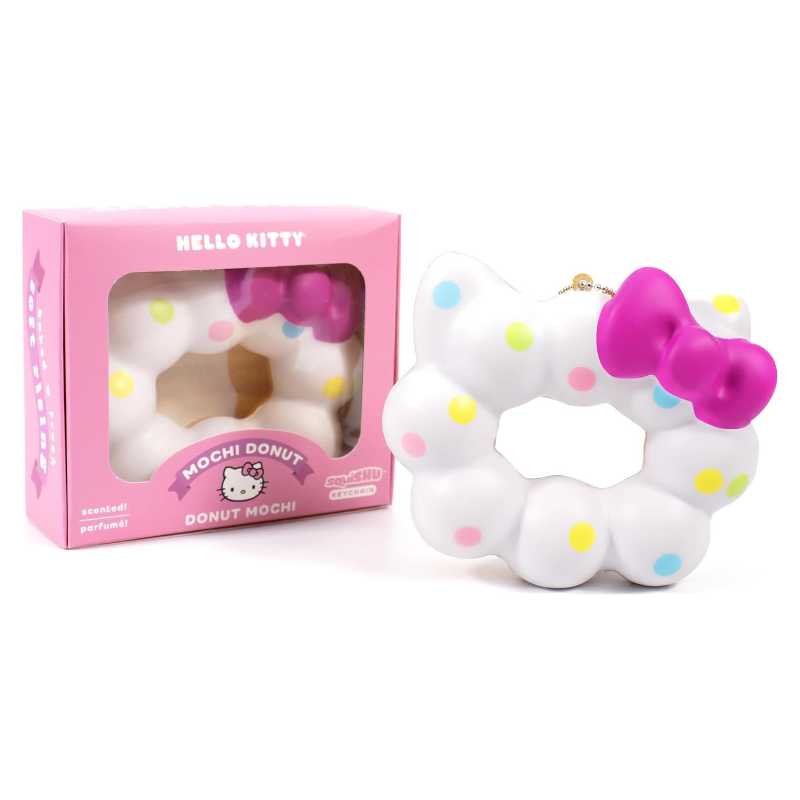 Juguete Squishy Hello Kitty Donut Mochi - Blanco - 12.7 cm