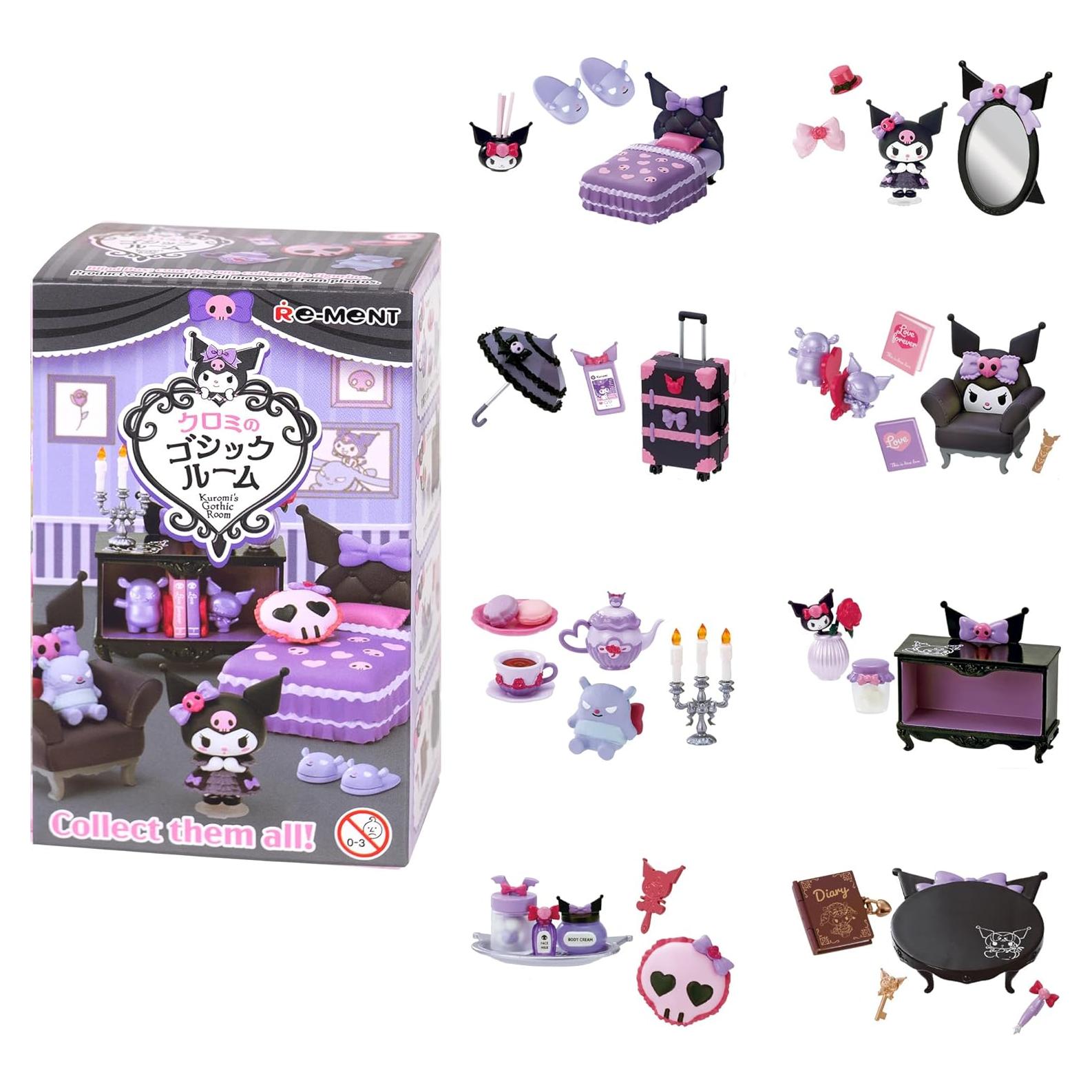 Set Mini Figura Sorpresa Kuromi Gótica Re-Ment - 1 Pc
