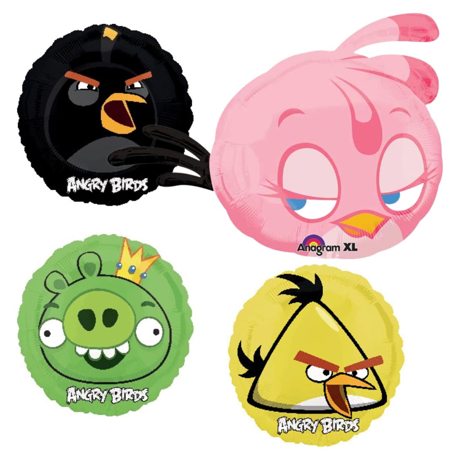 Globos de Fiesta Angry Birds - Set 4 Decoraciones 68.58 cm
