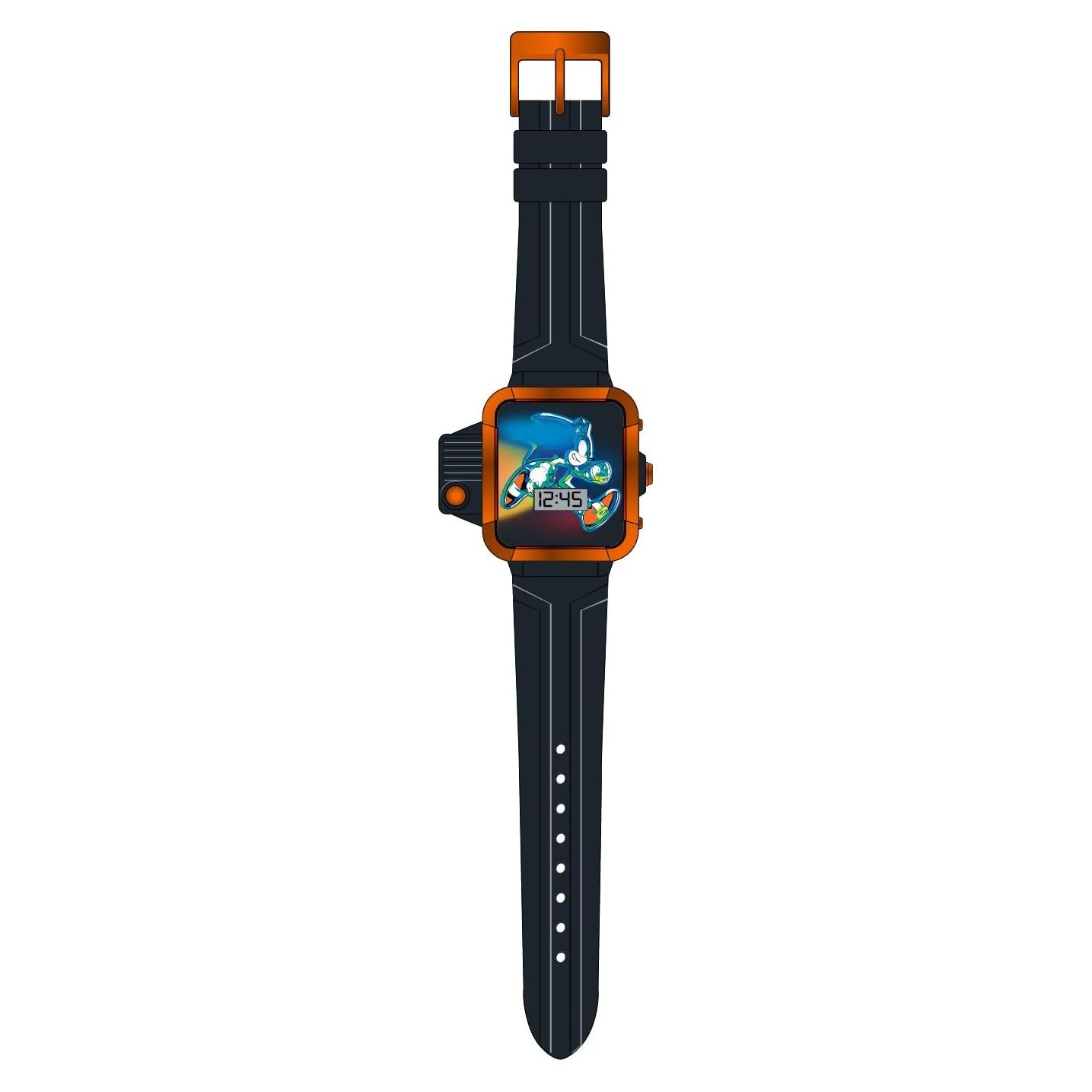 Reloj LCD Sonic The Hedgehog con Linterna para Niños