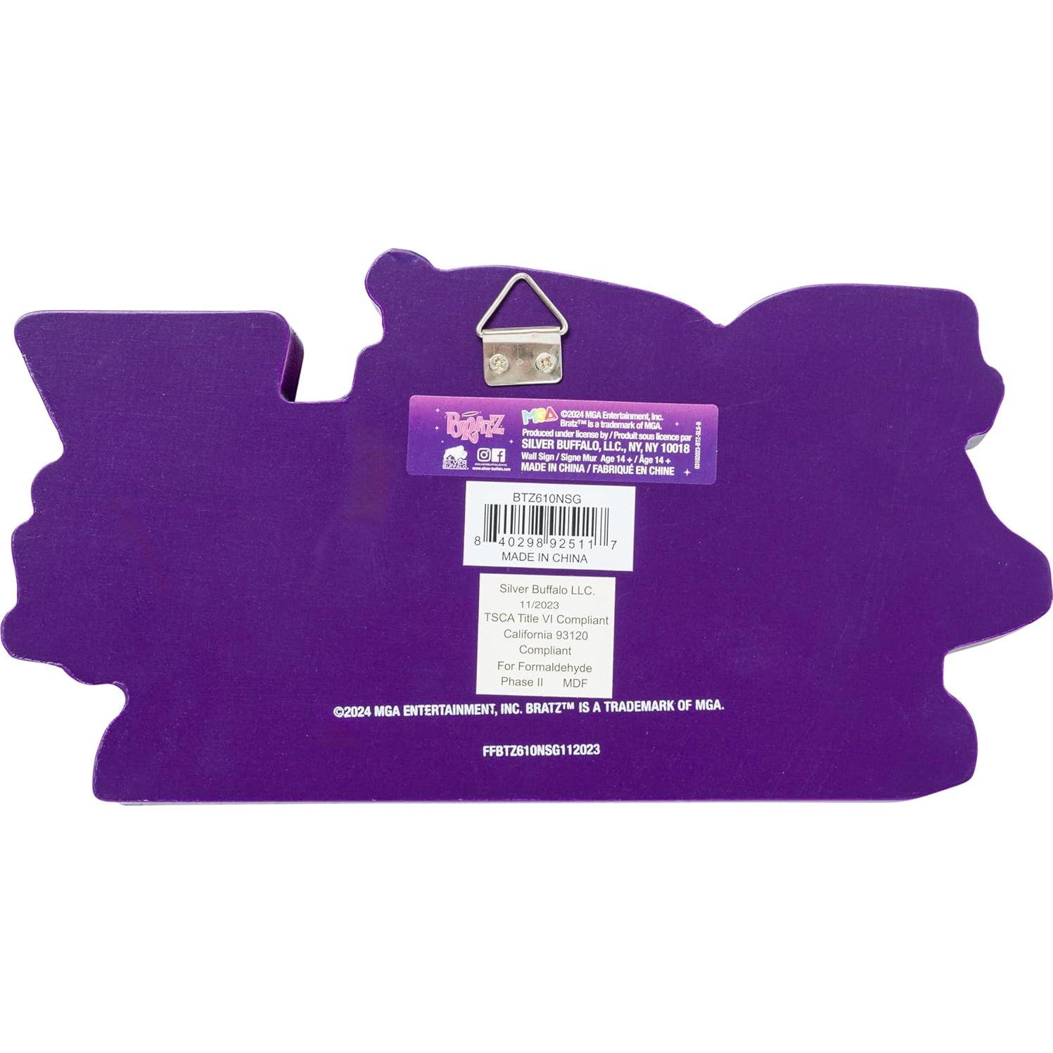 Señal de Pared Bratz Silver Buffalo MDF Cortada con Láser 21.5x3x0.5cm