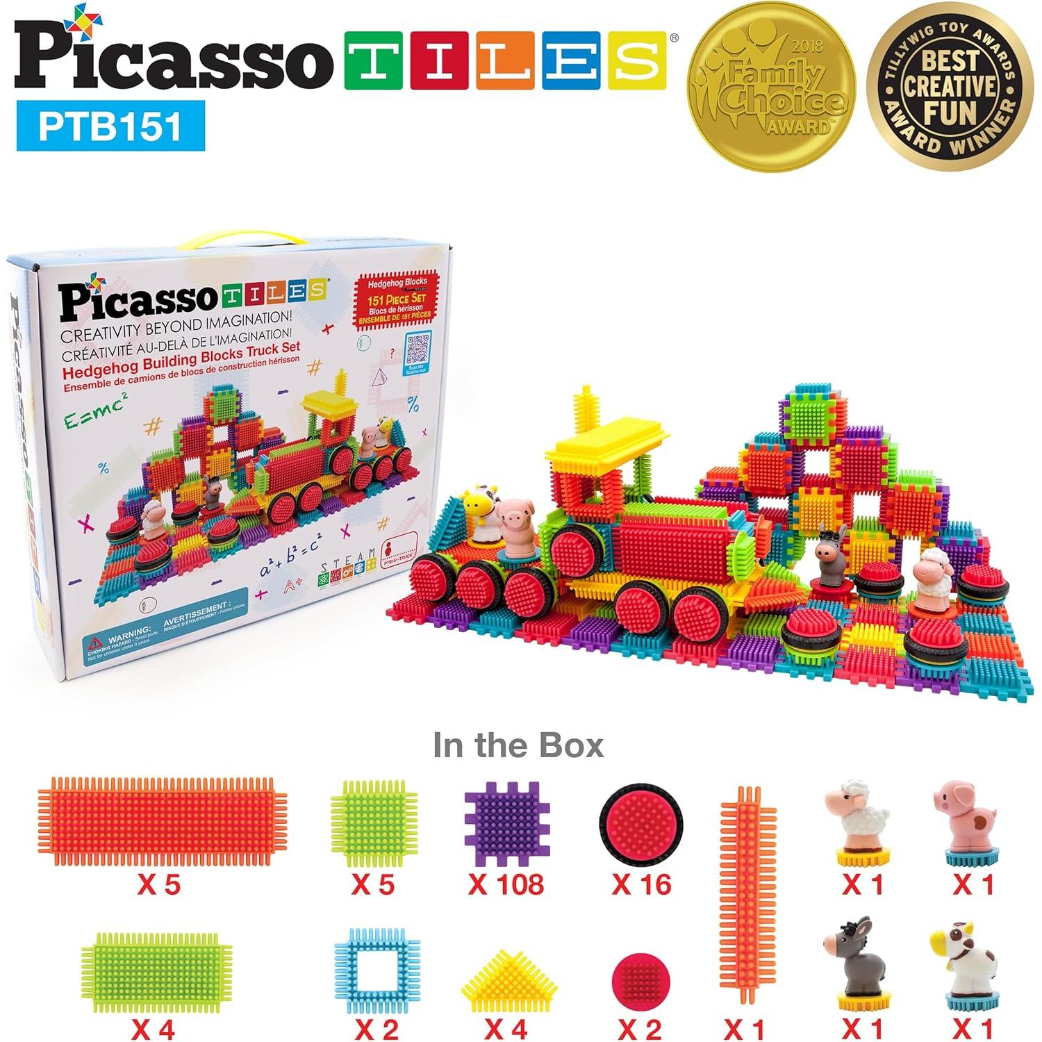 PicassoTiles PTB151 151 Piezas Bloques de Construcción Camión