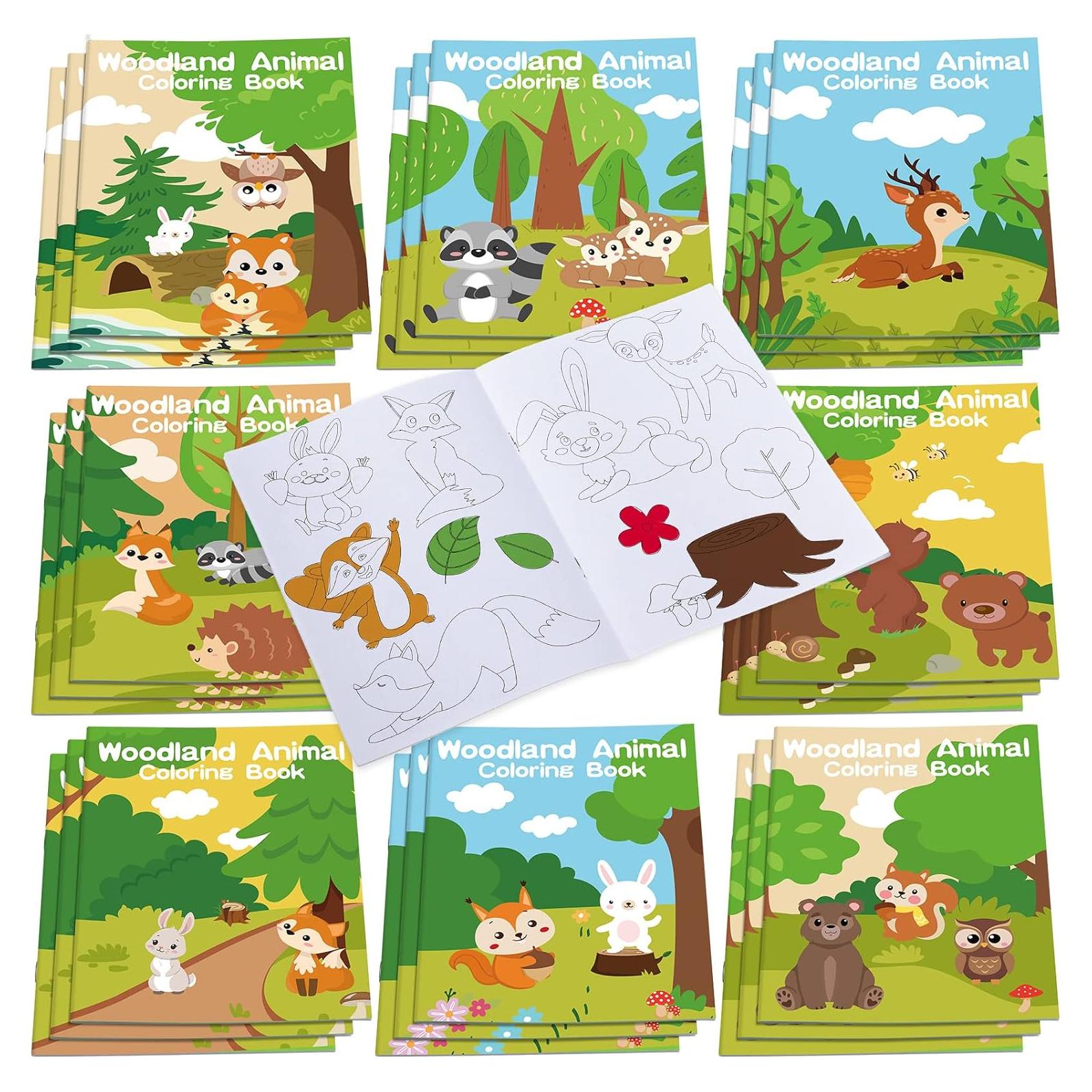 Faccito 24 Libros de Colorear Mini Animales para Niños