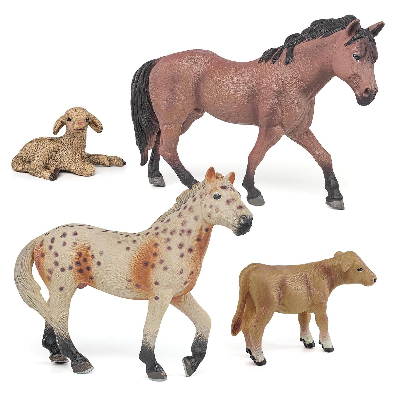 Set de Juguetes Animales de Granja LC JoyCre 4PCS Realistas