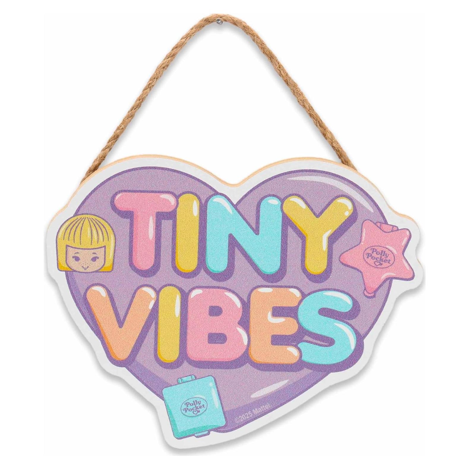 Cartel de Madera Polly Pocket Tiny Vibes - Decoración Pastel