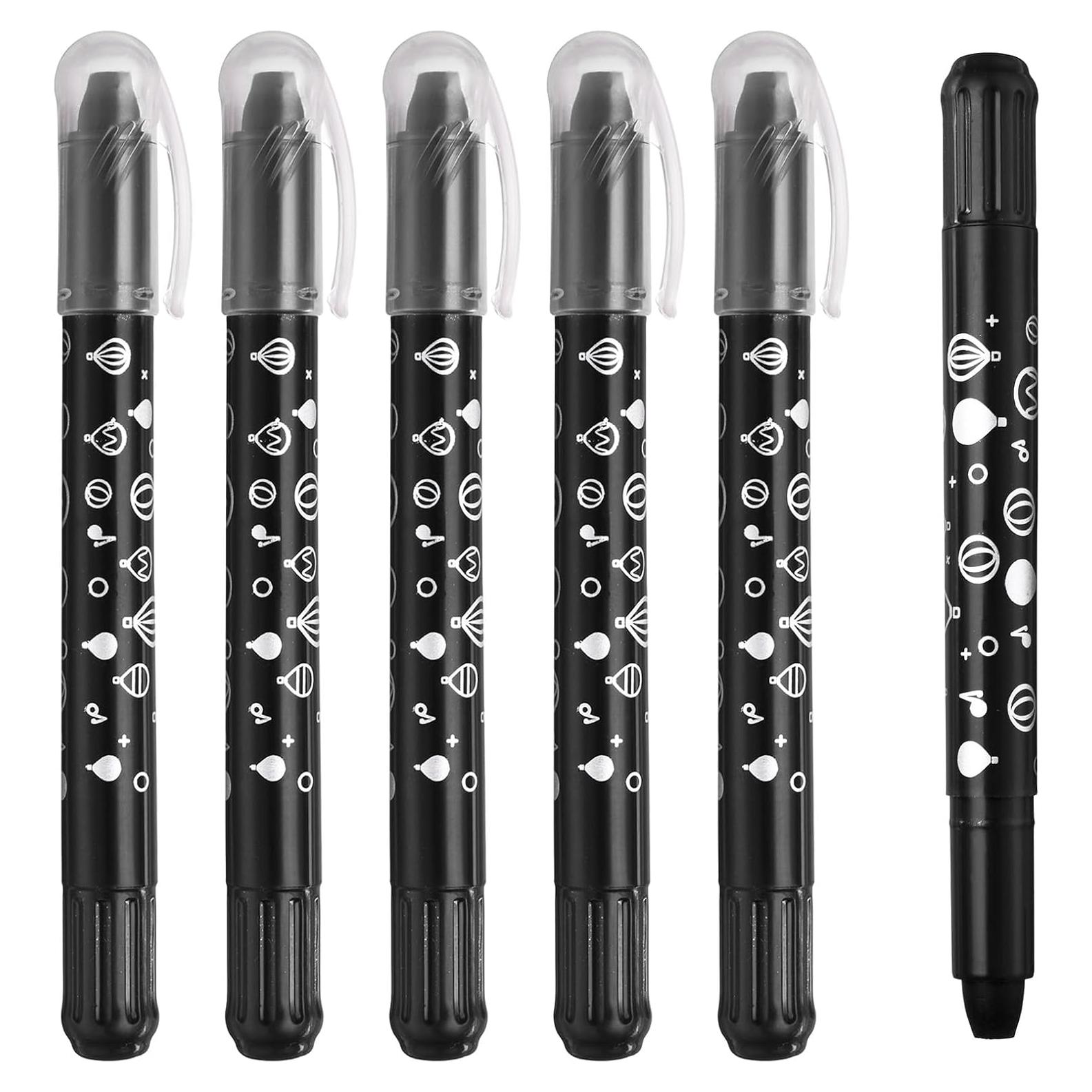 Crayones Acuarelables PATIKIL 6Pcs Lavables Color Negro