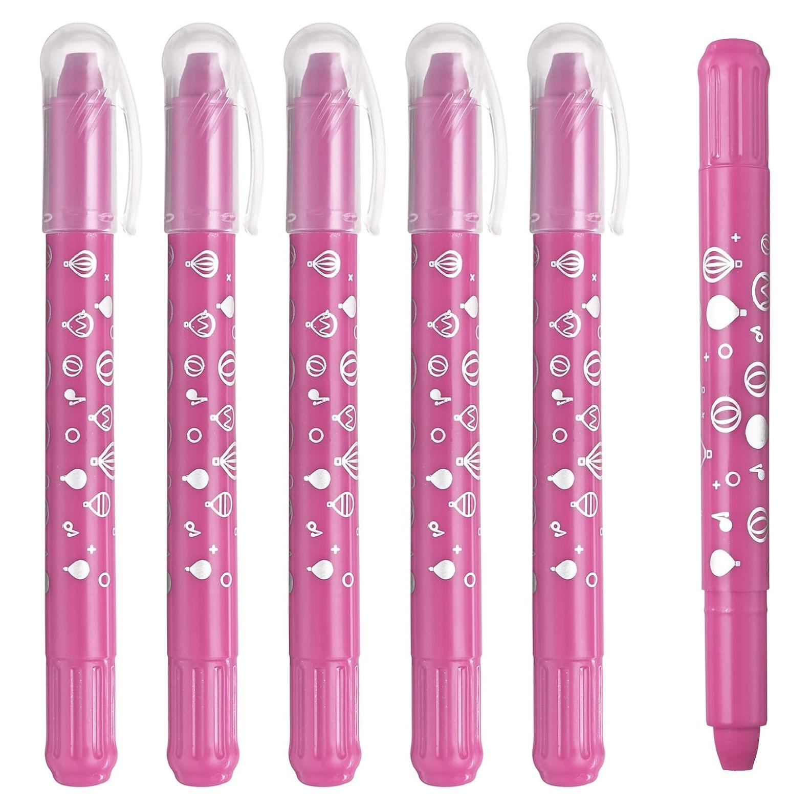 Crayones Acuarelables PATIKIL 6Pcs Rosa Lavables