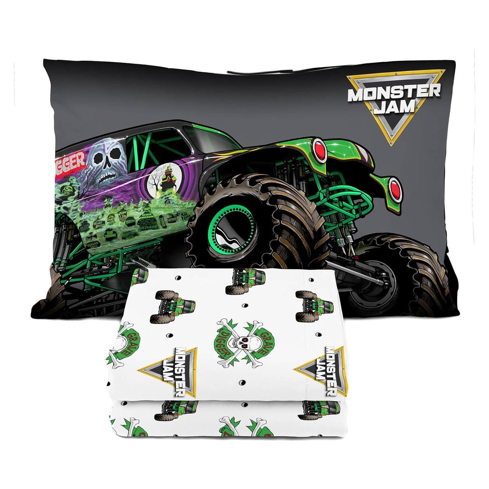 Conjunto de Sábanas Monster Jam Grave Digger 3 Piezas