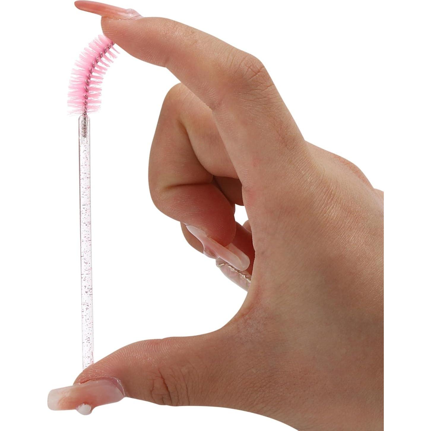 100 Varitas Desechables para Pestañas Tbestmax Rosa 10cm