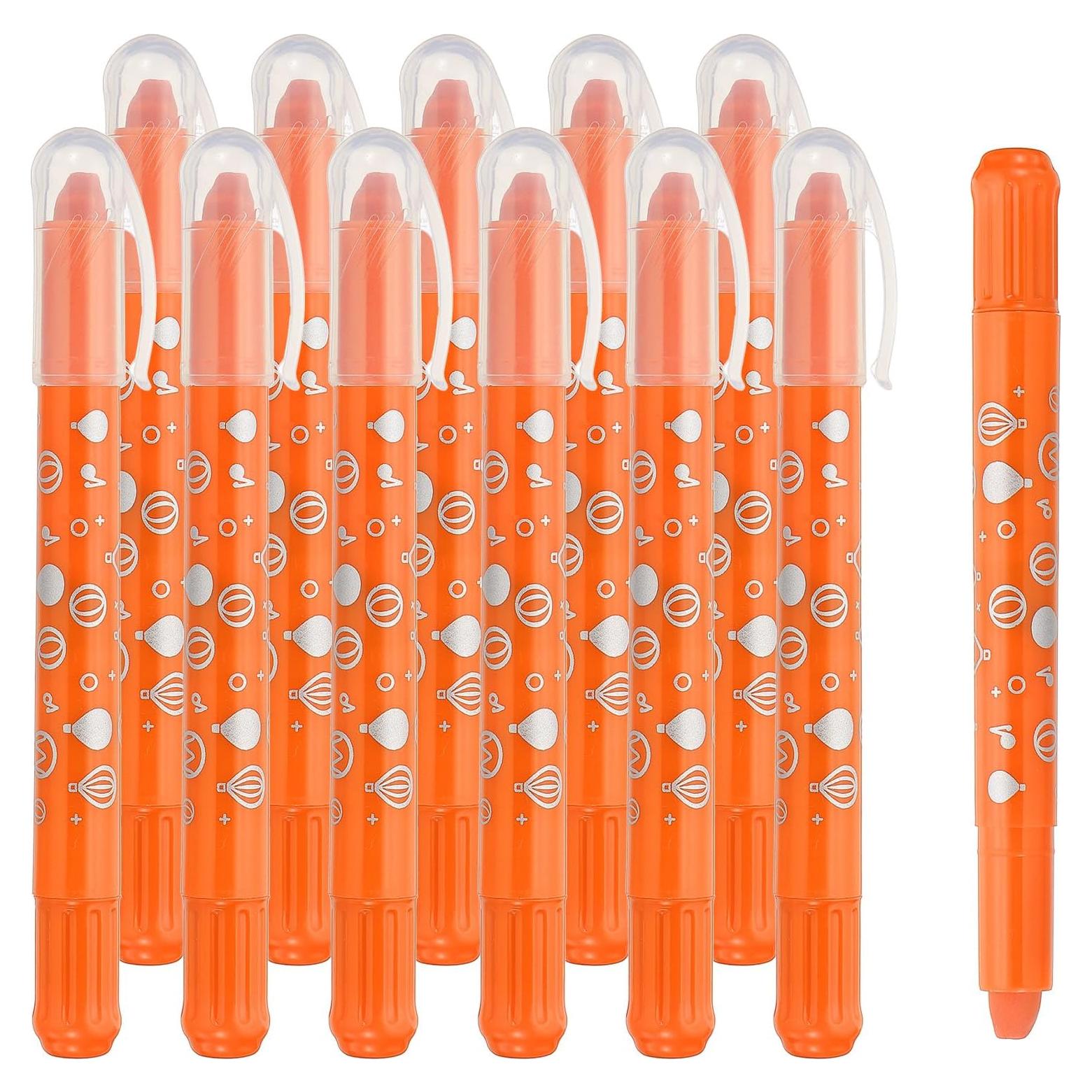 Crayones Acuarelables PATIKIL 12 Pcs Naranja Lavables
