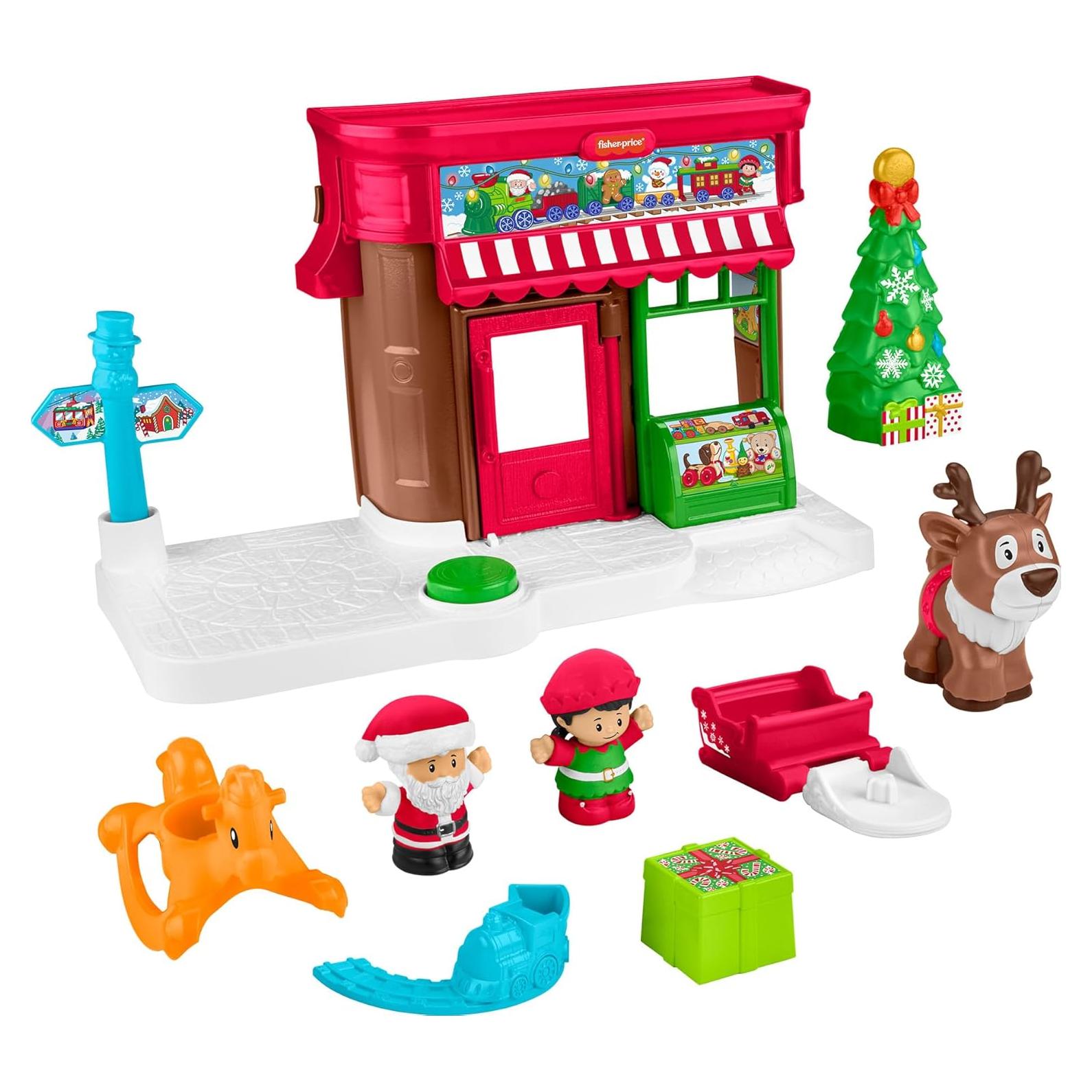 Set de Juguete Navideño Fisher-Price Little People con Santa