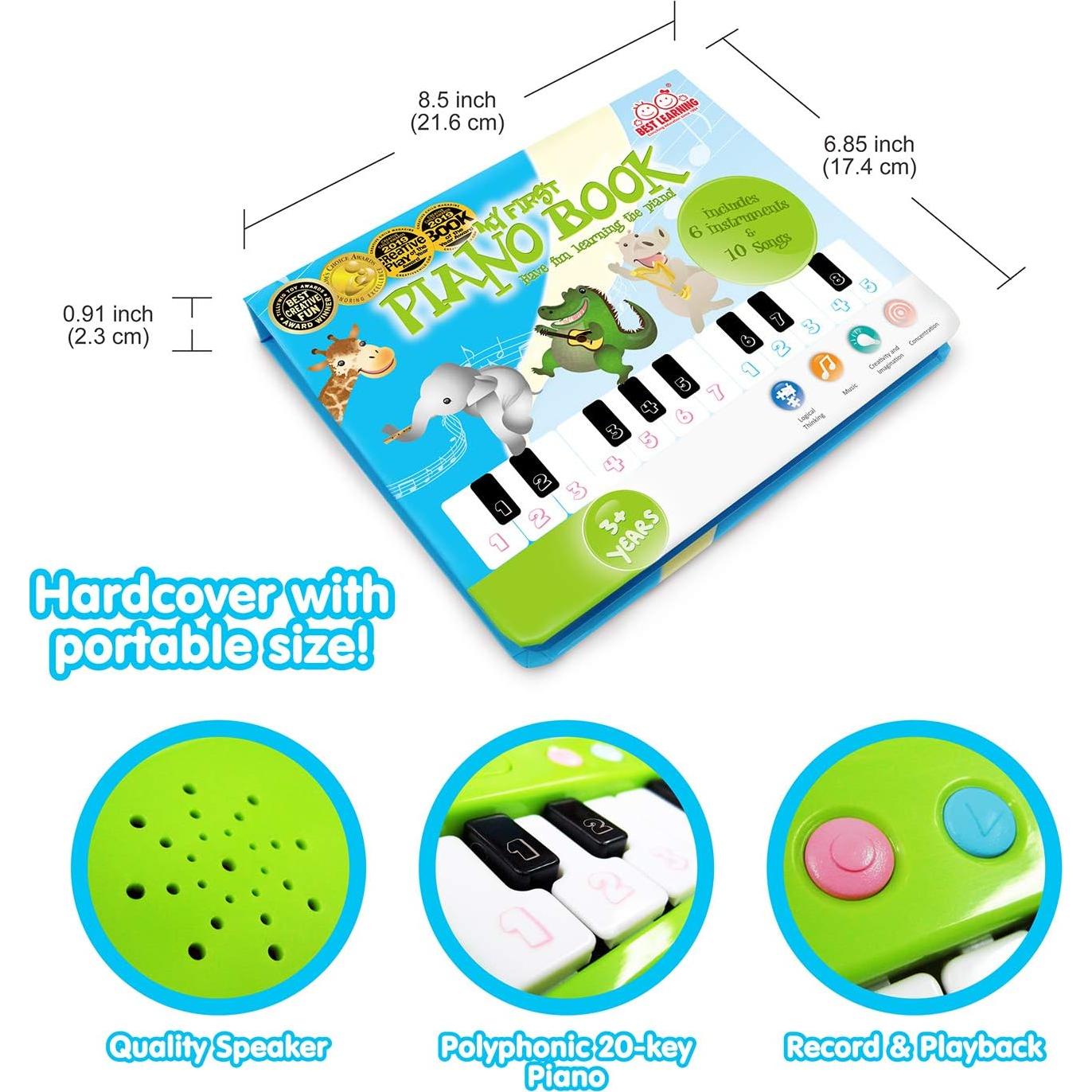 Libro de Piano Interactivo Best Learning 21.5x18 cm - Juguete Educativo