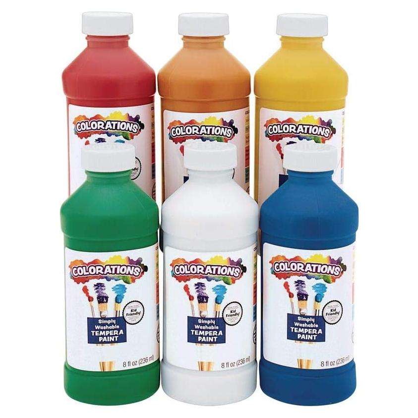 Pintura Tempera Lavable Colorations, Set 6 Colores 240ml