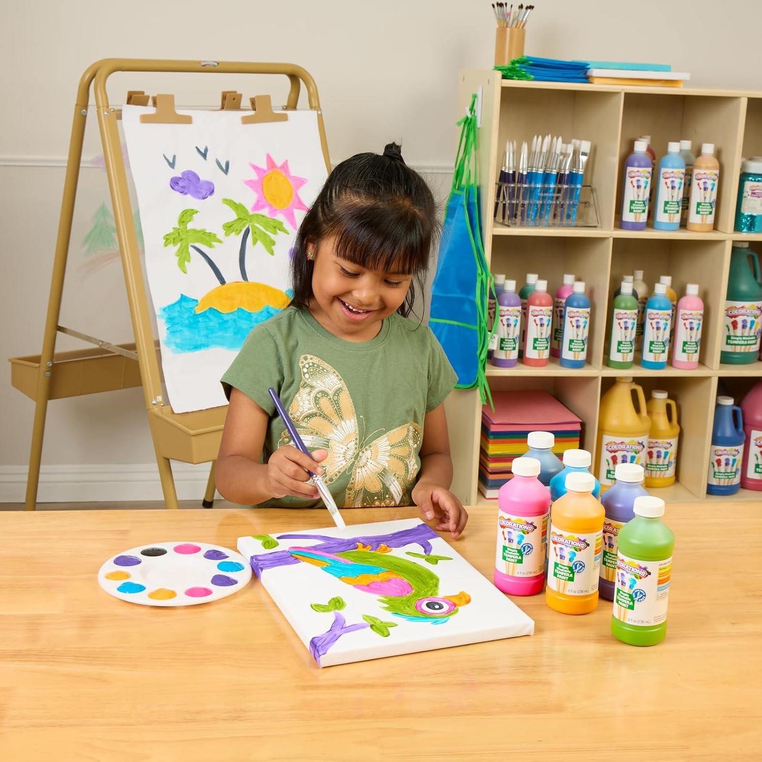 Pintura Tempera Lavable Coloraciones 6 Colores 240 ml