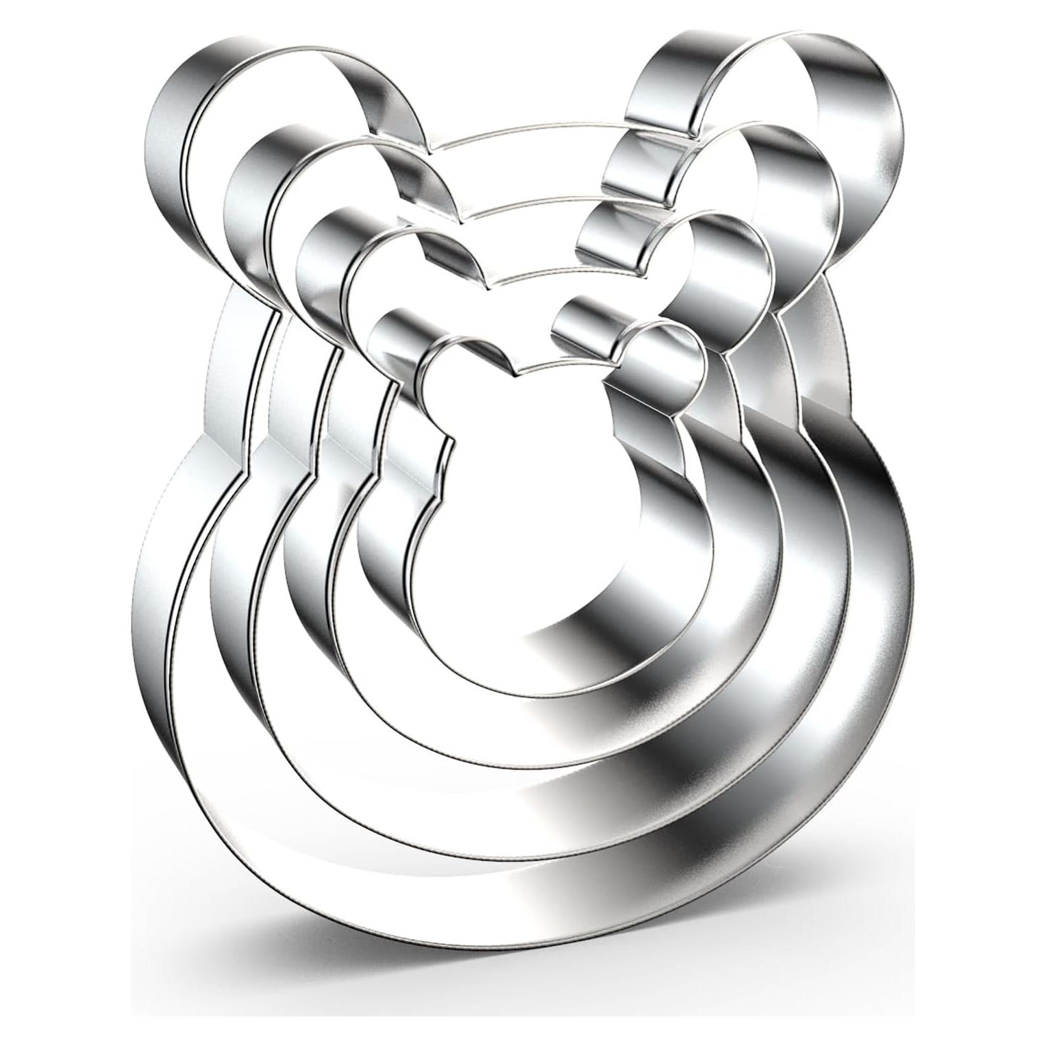 Juego de Cortadores de Galletas Winnie the Pooh - 4 Piezas Acero Inoxidable