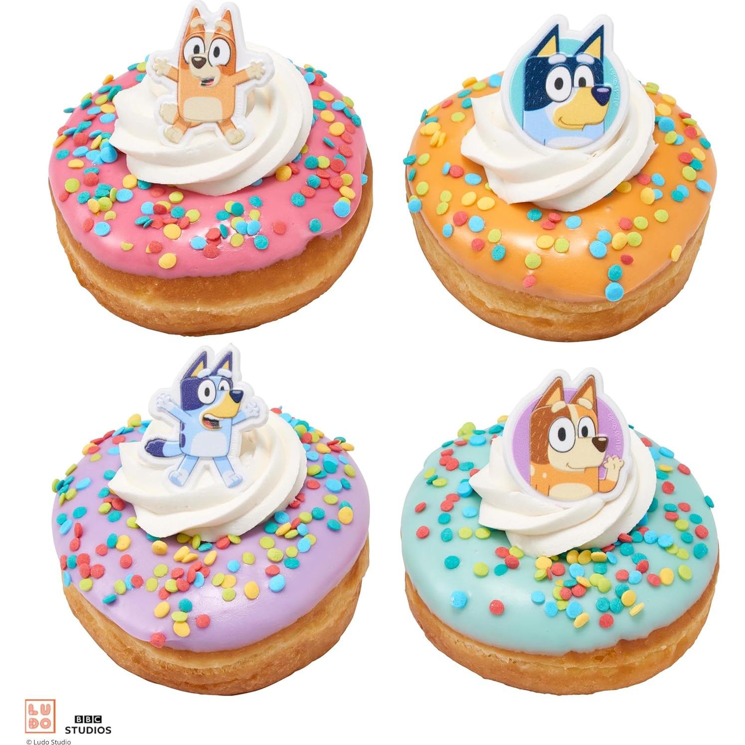 DecoPac Anillos de Cupcake Bluey - 24 Decoraciones 3D