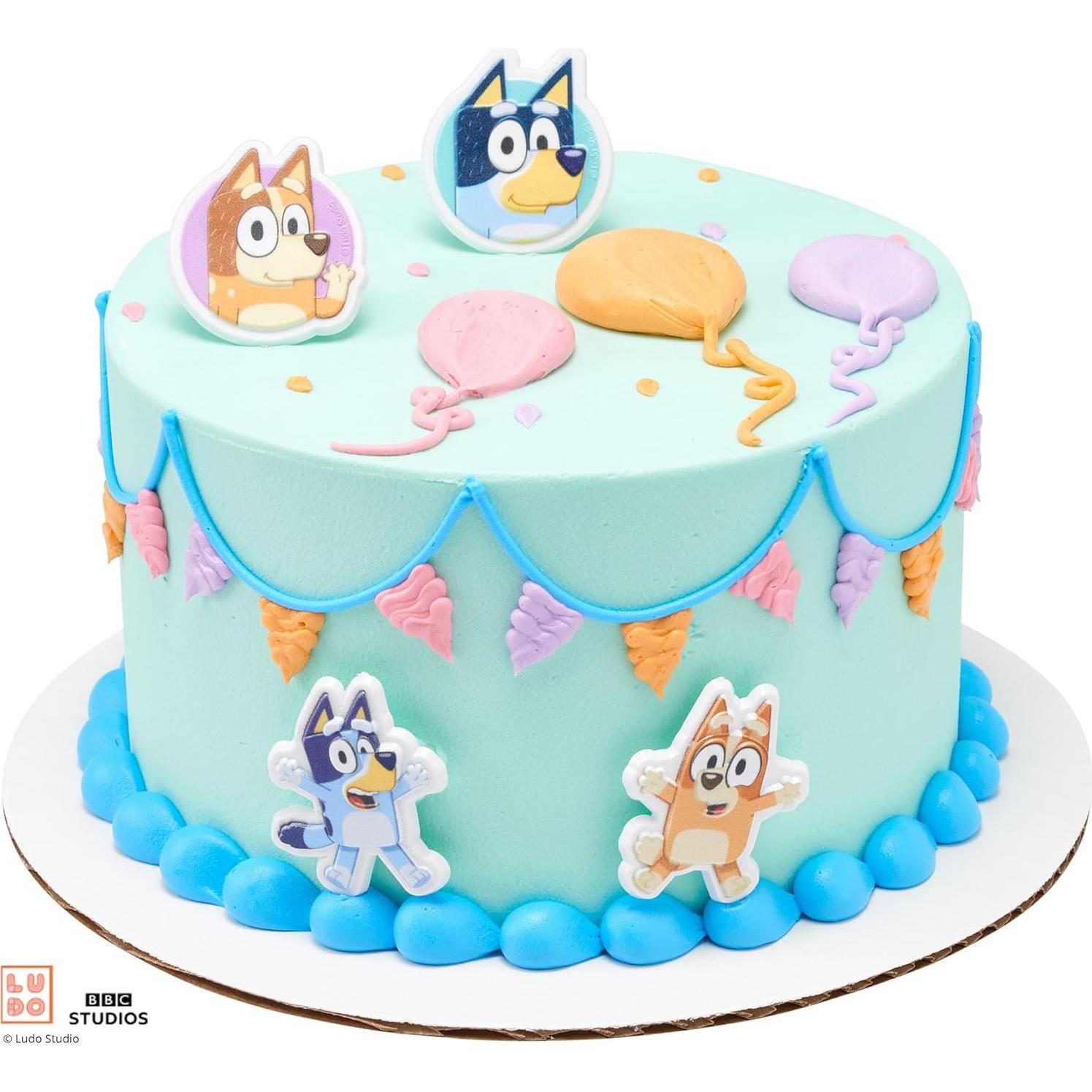 DecoPac Anillos de Cupcake Bluey - 24 Decoraciones 3D