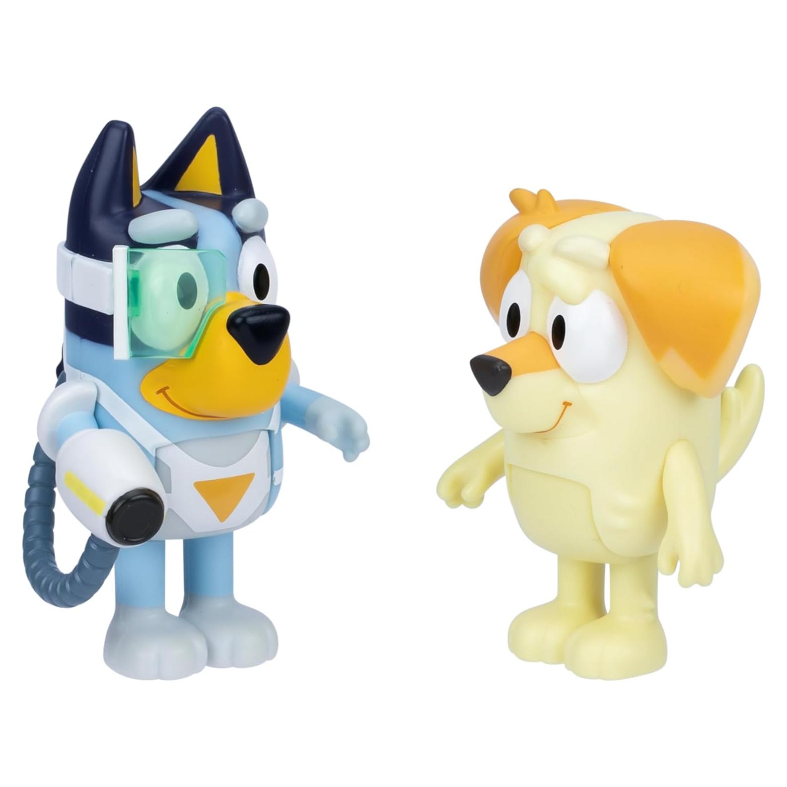 Paquete de Figuras Bluey y Chucky - Traje de Sorpresa 2 Pack