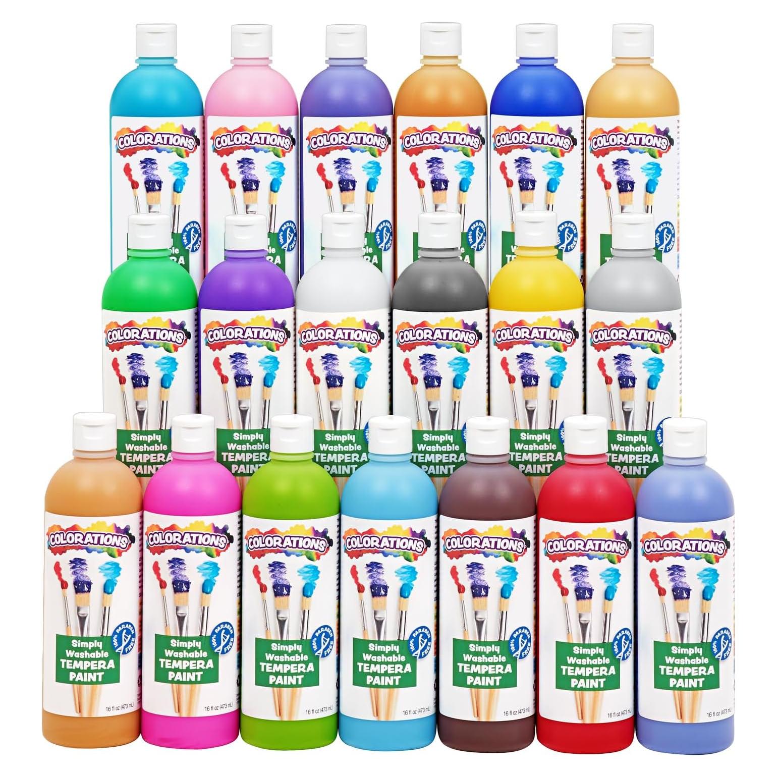 Pintura Tempera Lavable Colorations 19 Colores No Tóxica