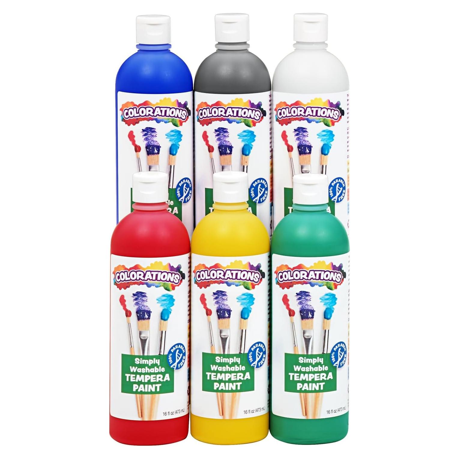 Pintura Tempera Lavable Colorations 6 Colores No Tóxica