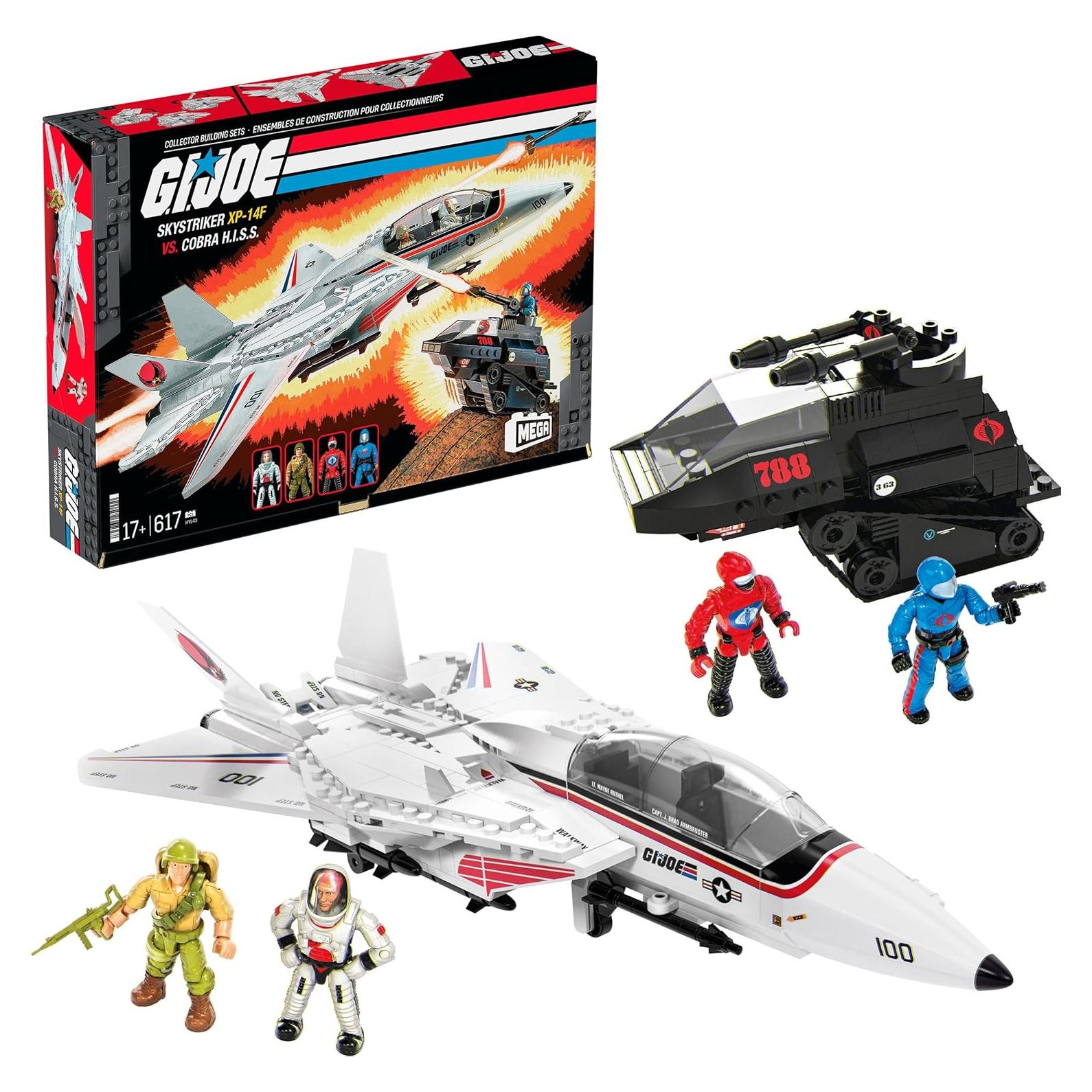 Set de Construcción G.I. Joe MEGA Skystriker vs Cobra H.I.S.S. 617 Piezas
