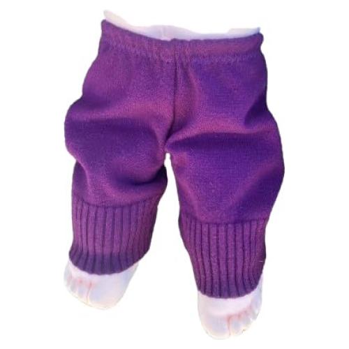 Leggings de Suéter Púrpura para Muñecas Cabbage Patch 16"