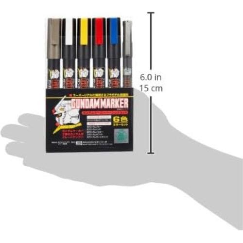 Conjunto de 6 Marcadores Gundam GSI Creos - Pintura Mate