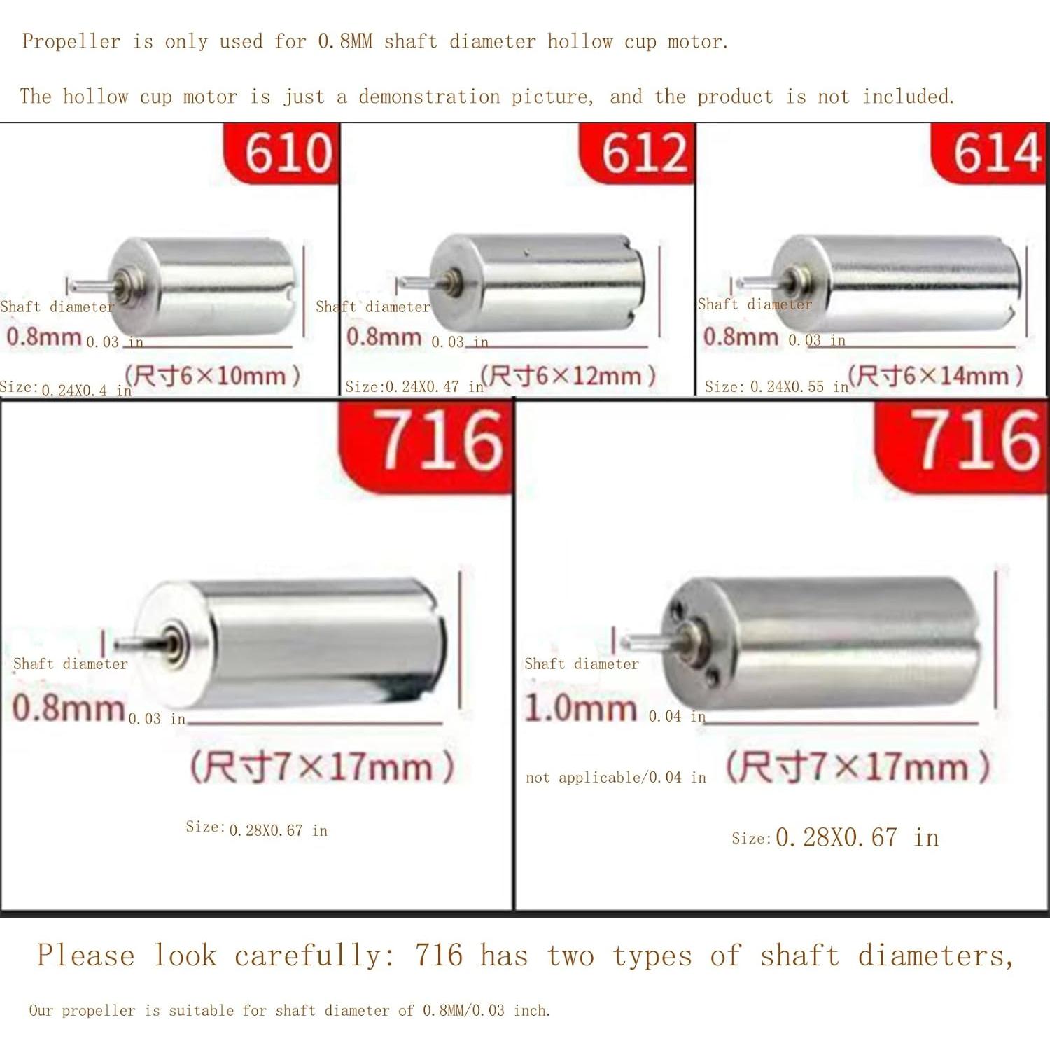 Hélices Mini para Quadcopter Wurenji 35mm - 20 Piezas
