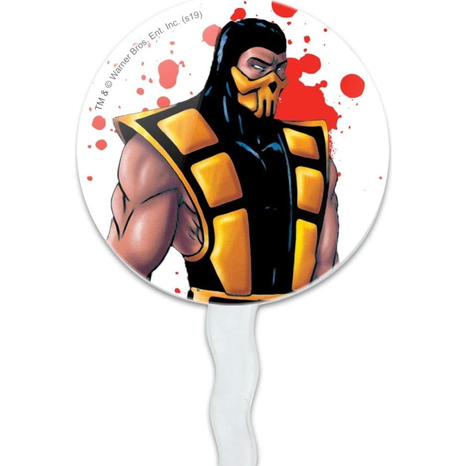 Toppers de Cupcake Mortal Kombat Klassic Scorpion - Set de 6