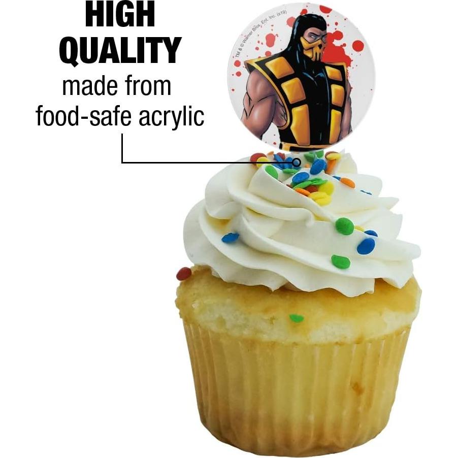 Toppers de Cupcake Mortal Kombat Klassic Scorpion - Set de 6