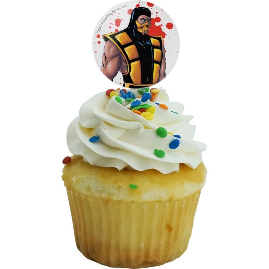 Toppers de Cupcake Mortal Kombat Klassic Scorpion - Set de 6