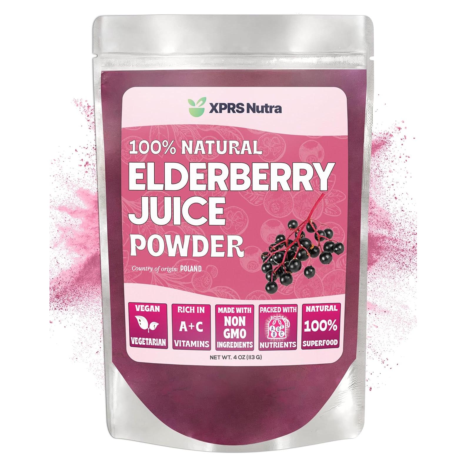 Polvo de Jugo de Saúco XPRS Nutra 113.4 g - Suplemento Orgánico