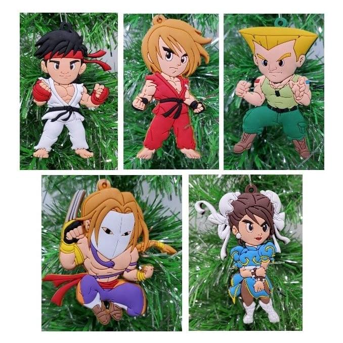 Juego de Adornos Colgantes Street Fighter - 5 Piezas, 7.62 cm