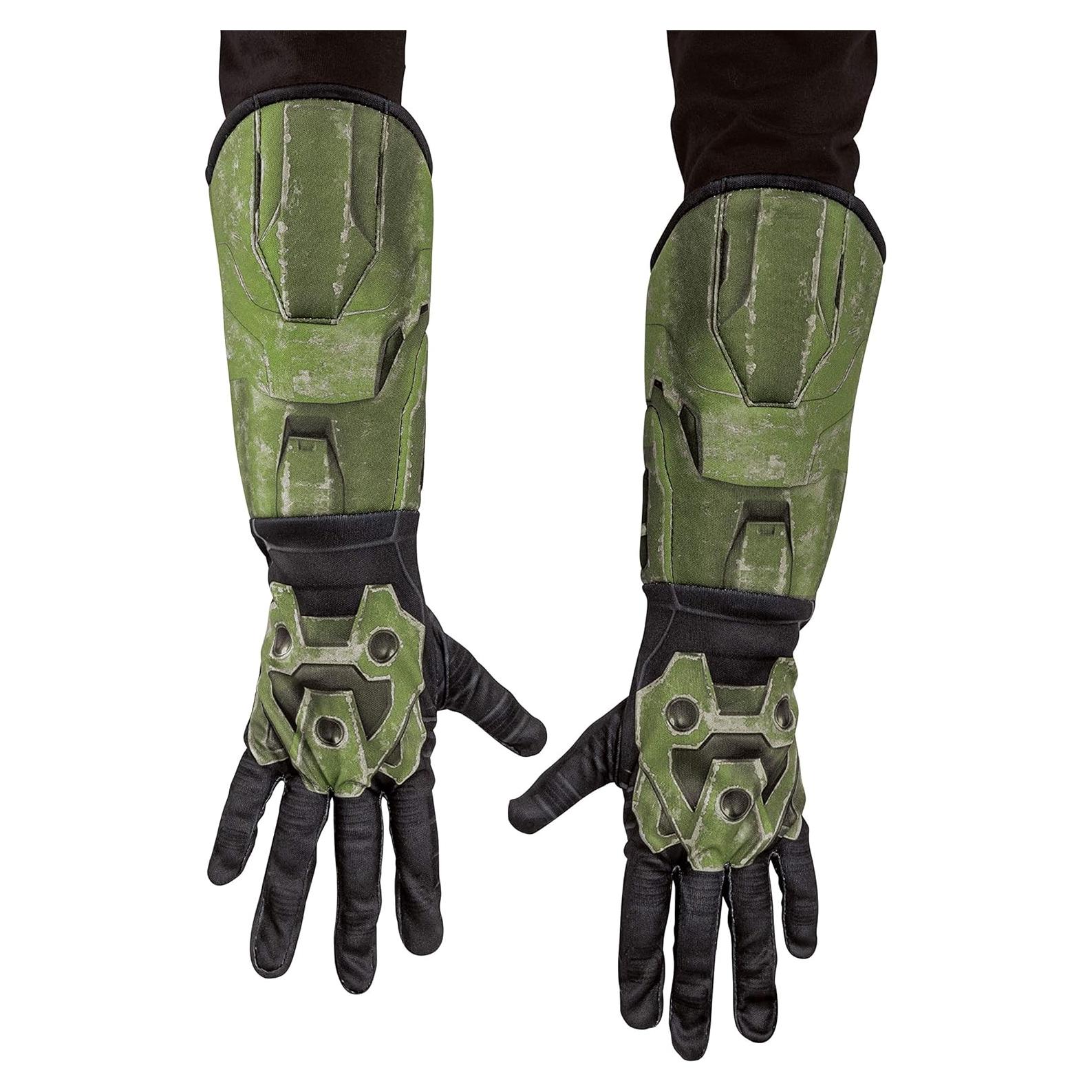 Guantes Master Chief Halo Infinite para Niños - Disfraz Verde y Negro