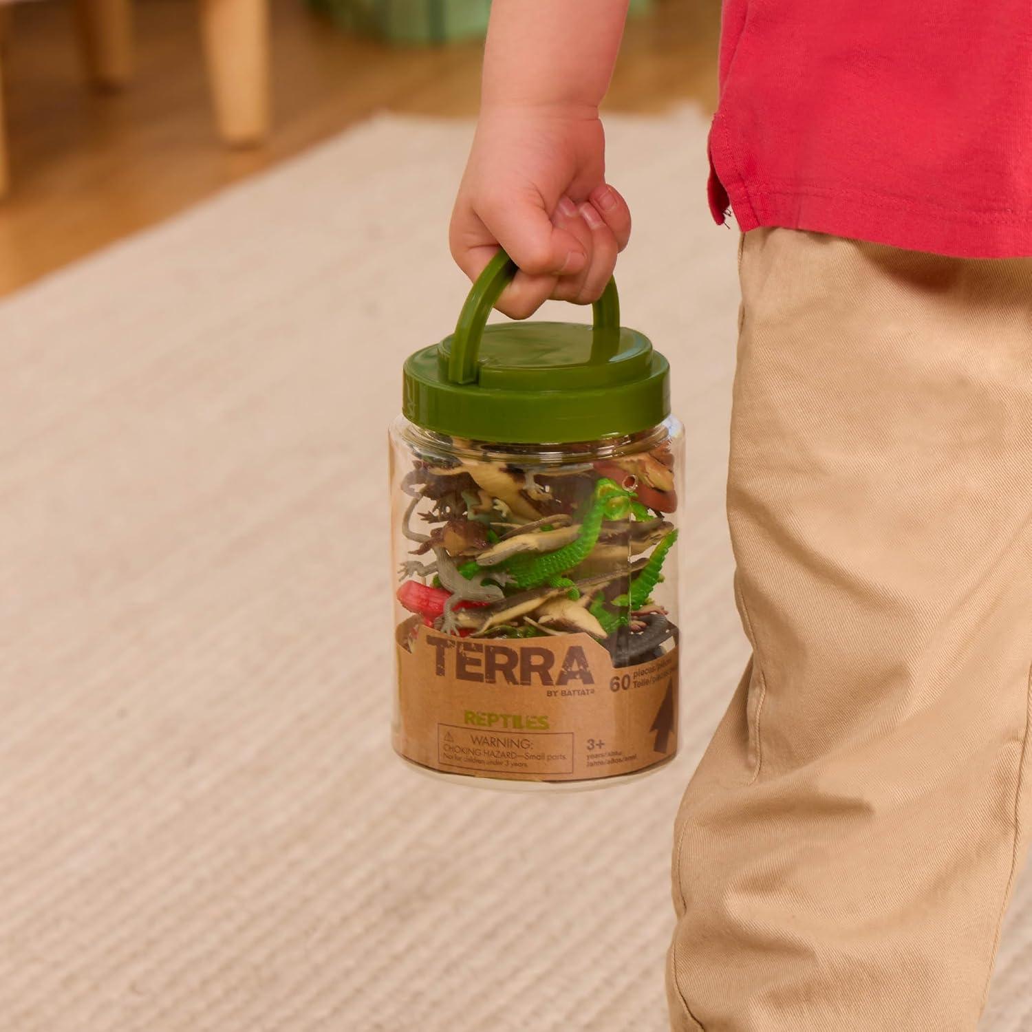 Terra by Battat - 60 Pcs Animales Reptiles y Anfibios