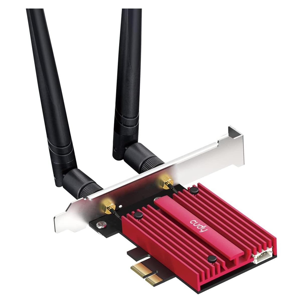 Cudy AX5400 Tarjeta PCIe WiFi 6E Bluetooth 5.2 para PC