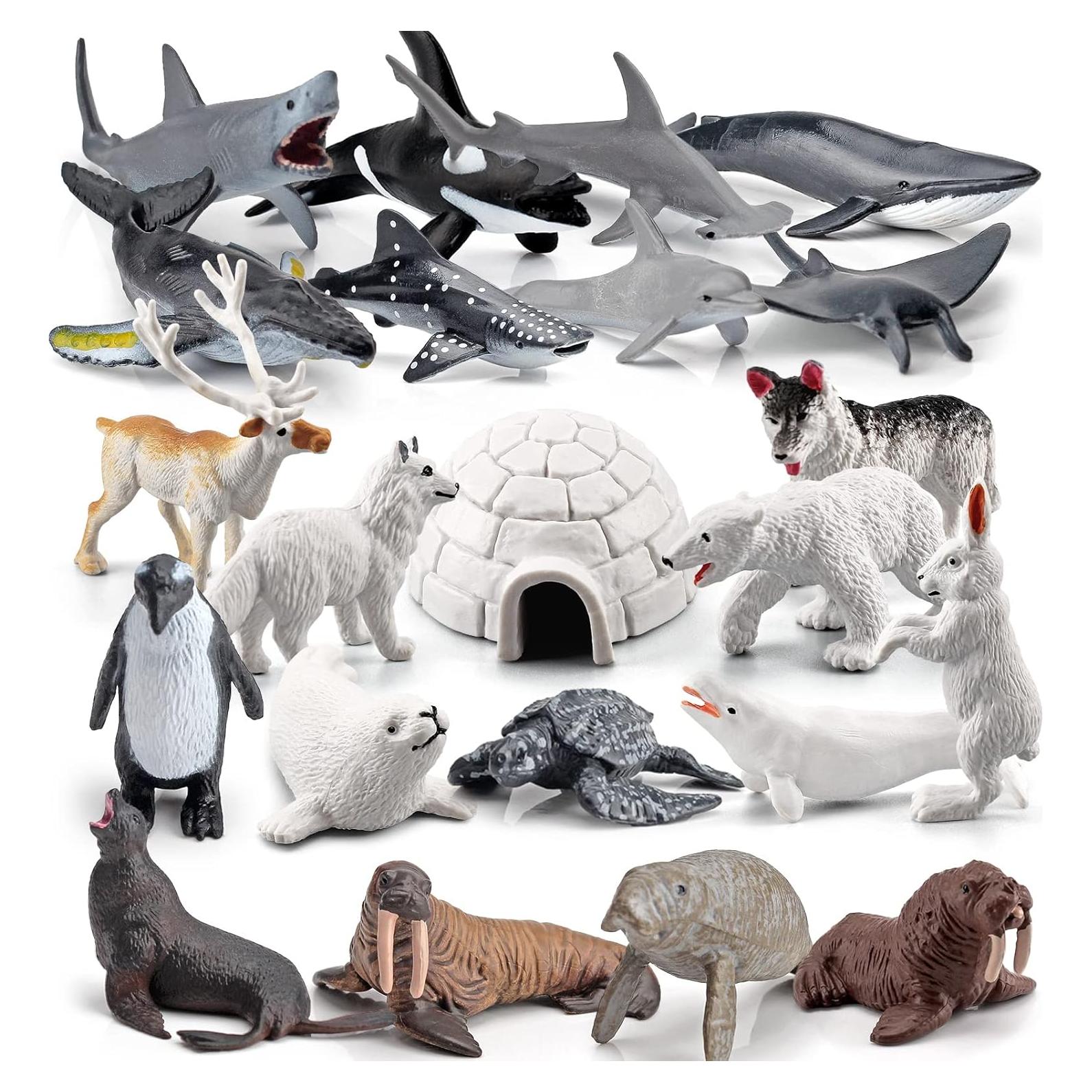 Conjunto de Juguetes Animales Árticos LC JoyCre 22PCS