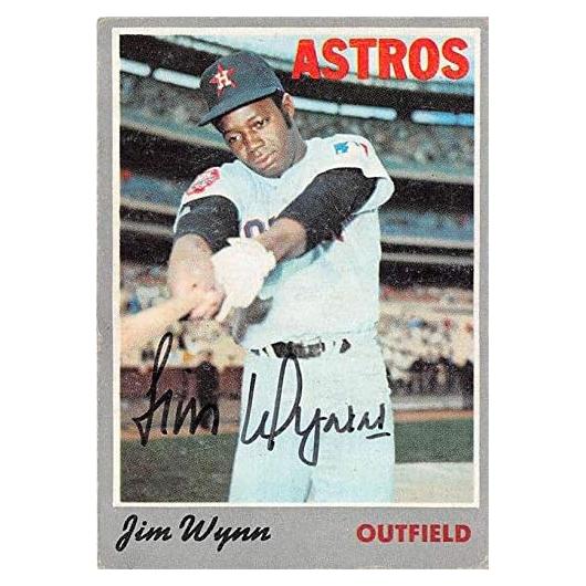 Tarjeta de Béisbol Autografiada Jim Wynn 1970 Topps Astros
