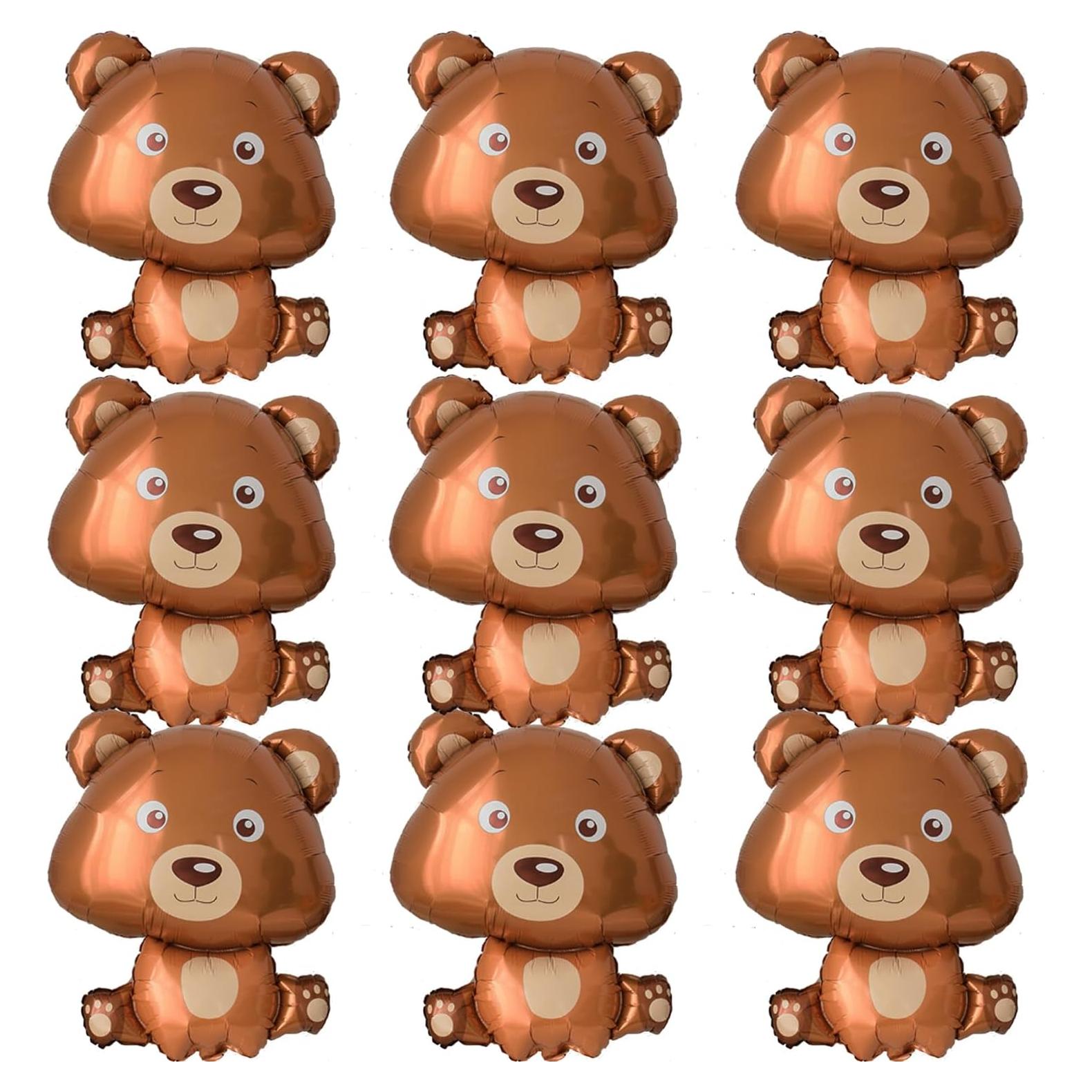 Globos de Oso Marrón Finypa 10 Piezas Decoración Fiesta