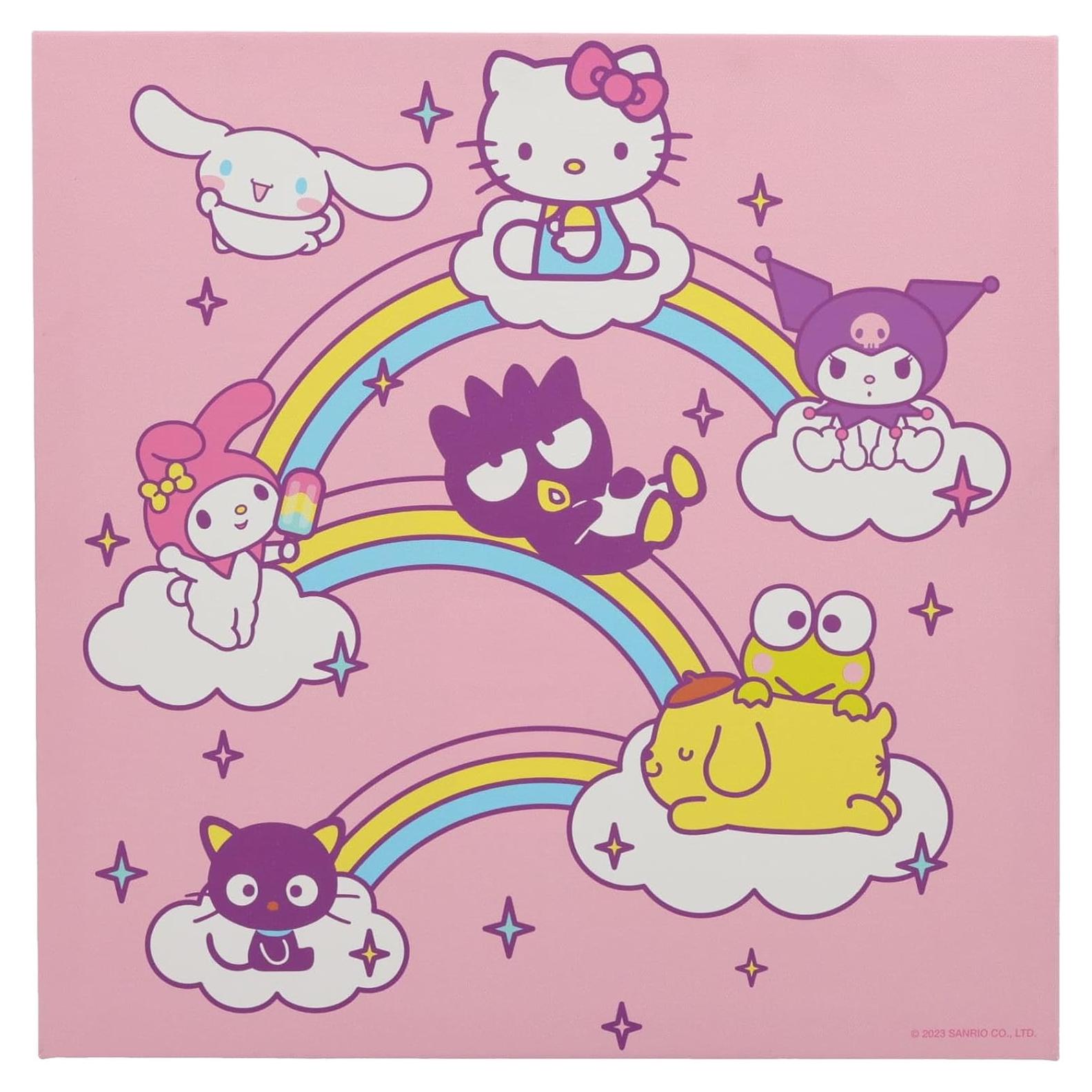Arte de Pared Lienzo Hello Kitty y Amigos 30.48x30.48 cm