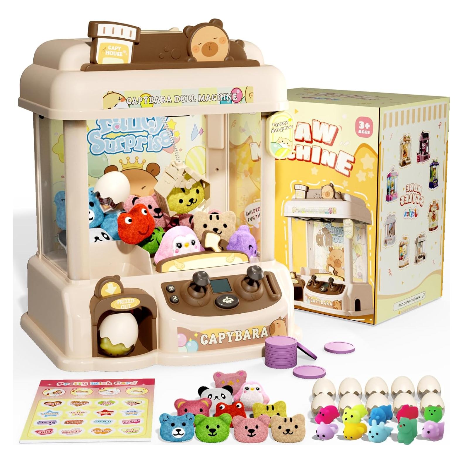 Máquina de Garras Mini Capibara Joyfox 34 cm para Niños 3-8 Años