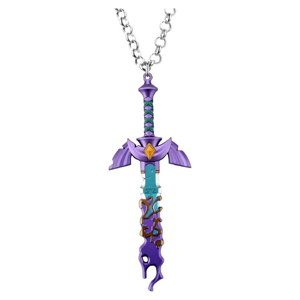 Collar Colgante Vintage Unisex Meetcute Espada Maestra 3.27x8.89cm