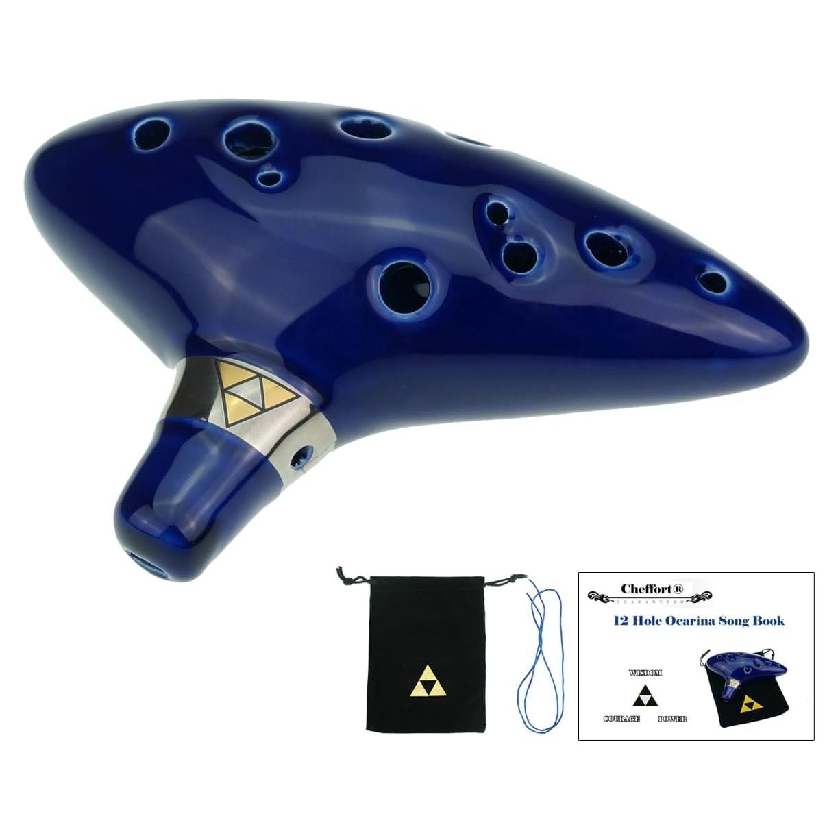 Ocarina de 12 agujeros Legend of Zelda C Mayor con bolsa