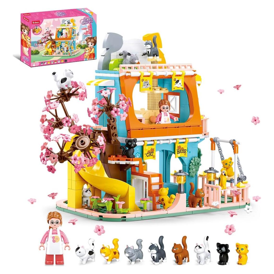 Juego de Construcción Casa de Gatos Sluban 521 Piezas