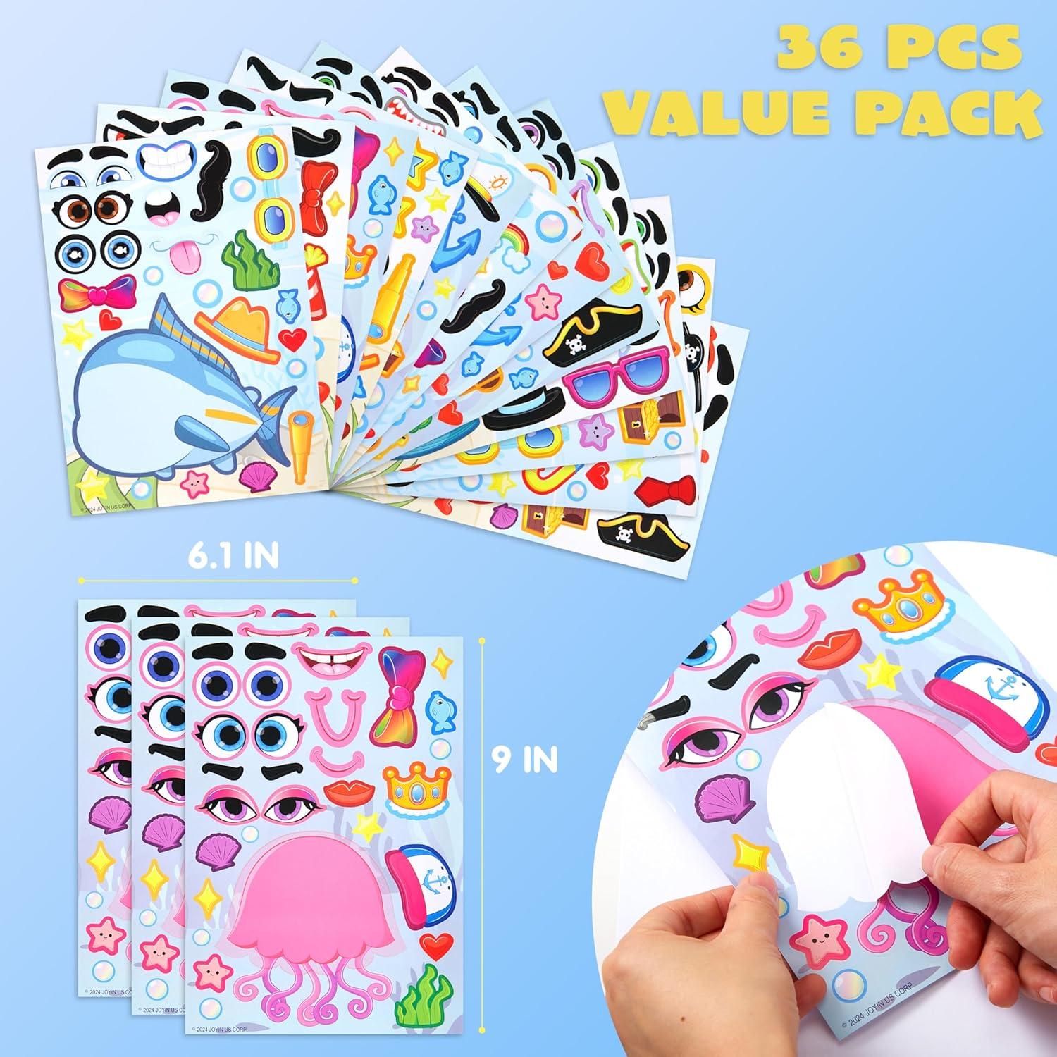 Stickes Animales Marinos JOYIN 36 Pcs Creativos para Niños