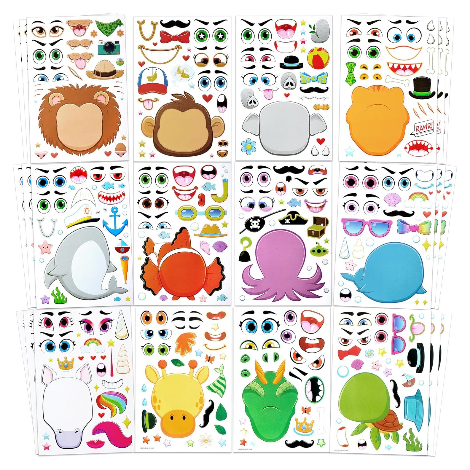 Stickers Animales Mezcla y Combina JOYIN 36 Piezas